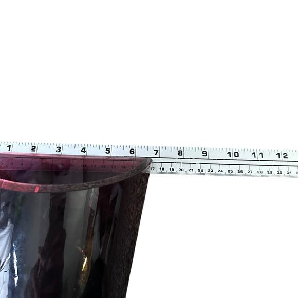 Vista Alegre Portugal Vase Amethyst Purple Glass Abstract Flat Back Bowed Front - Picture 10 of 12